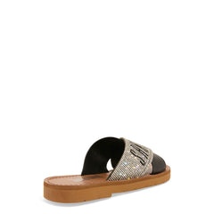 Rasteira Napa Soft Tiras Cruzadas Preta