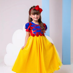 Vestido Bella Child/Fantasia Longa Branca de Neve Glamim