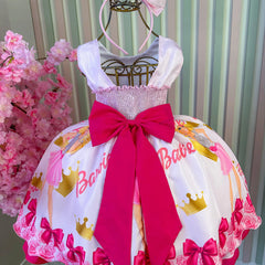 Vestido Tematicos da Miss Barbie Rosa - Barbie