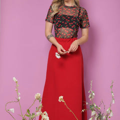 Blusa em Tule com Cerejas