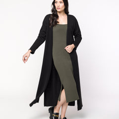 Vestido Tricot Canelado com Fenda Stella - RAYAR
