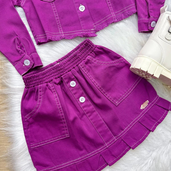 Conjunto Blogueirinha Inverno Mavi Jeans Violeta Glamim
