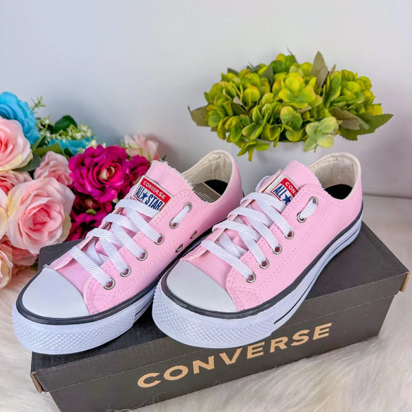 Tenis All Star Cano Baixo Rosa Bebe - Glamim