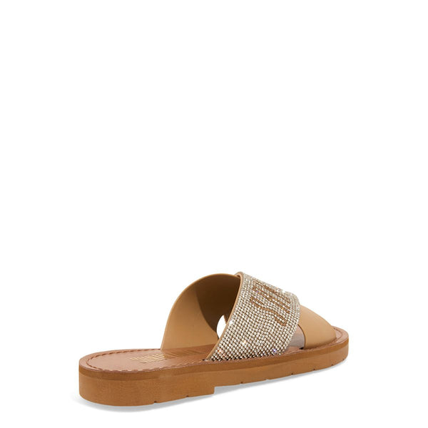 Rasteira Napa Soft Tiras Cruzadas Bege