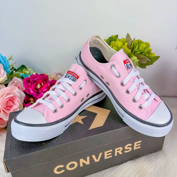 Tenis All Star Cano Baixo Rosa Bebe - Glamim