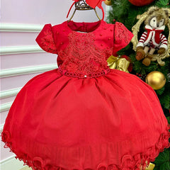 Vestido Glamim Vermelho infantil