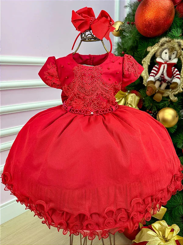 Vestido Glamim Vermelho infantil