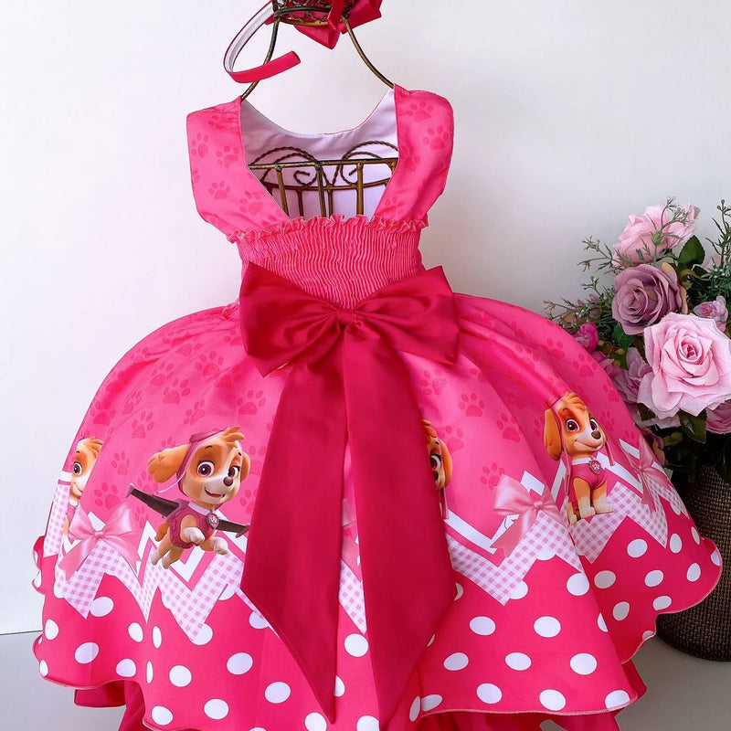 Vestido Tematicos da Miss Sky Patrulha Canina Glamim