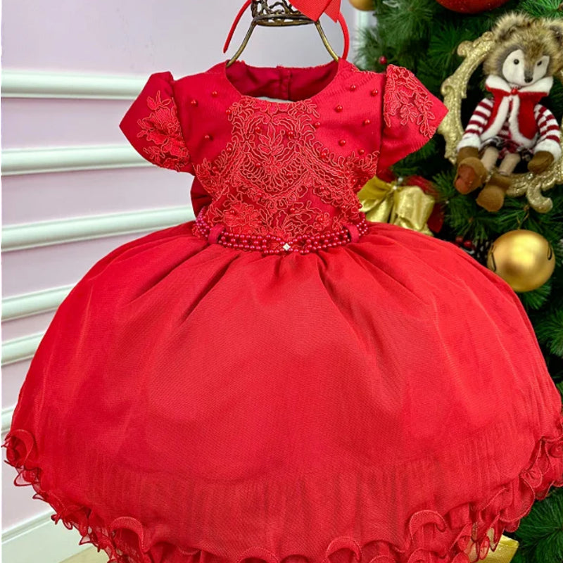 Vestido Glamim Vermelho infantil