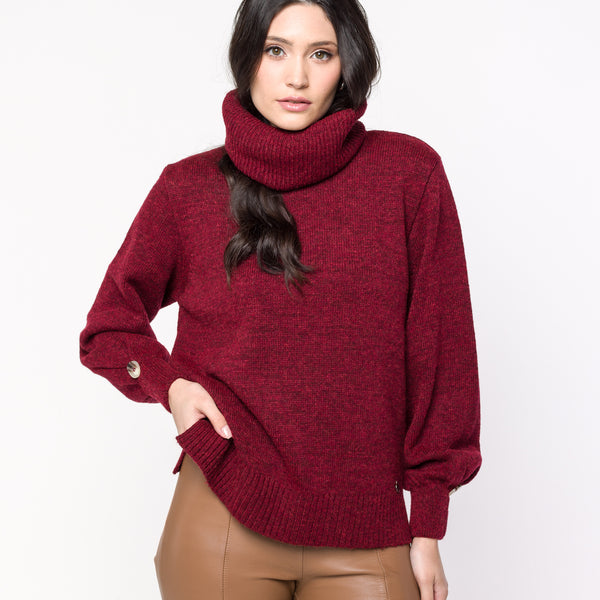 Blusa Livia Prega no punho com botão - TRICOT