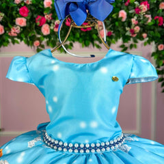 Vestido Infantil Temáticos Kids Frozen Glamim