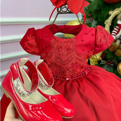 Vestido Glamim Vermelho infantil