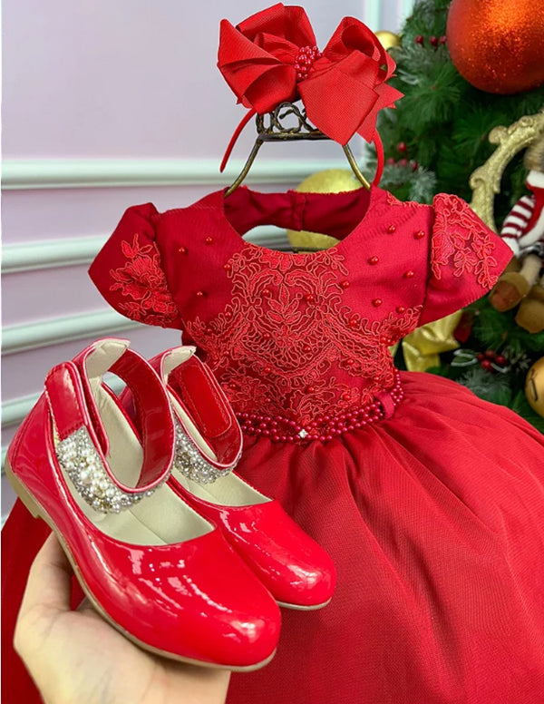 Vestido Glamim Vermelho infantil