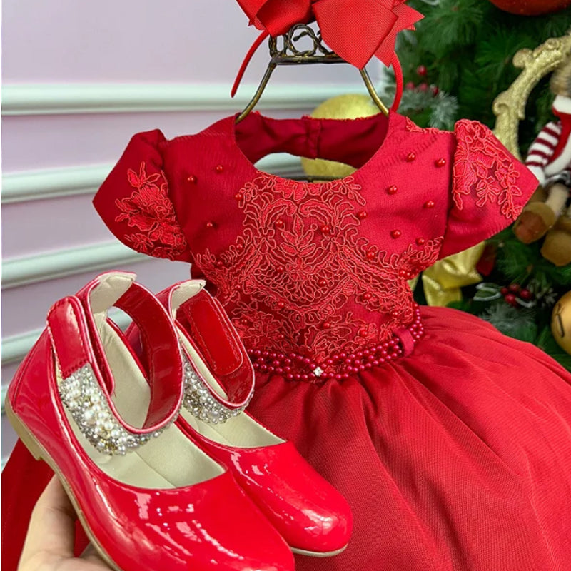 Vestido Glamim Vermelho infantil