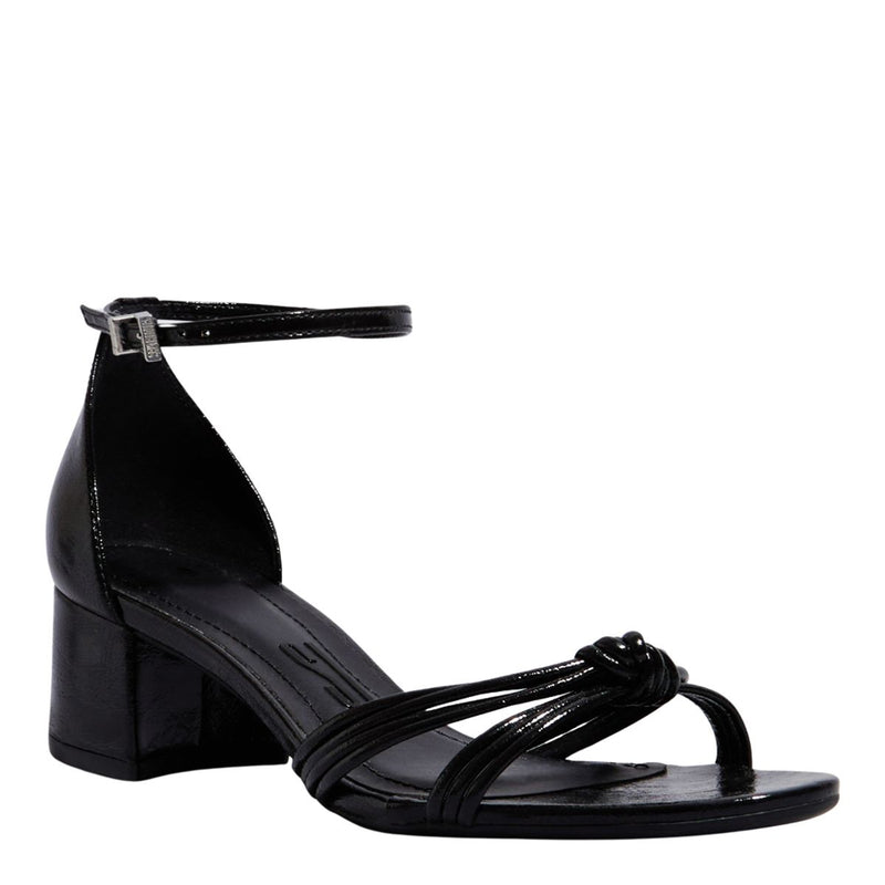 Sandália Metalizado Reflexo Preto