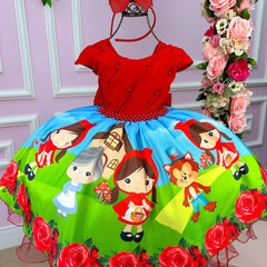 Vestido Infantil Temáticos da Gigi Chapeuzinho Vermelho - Glamim