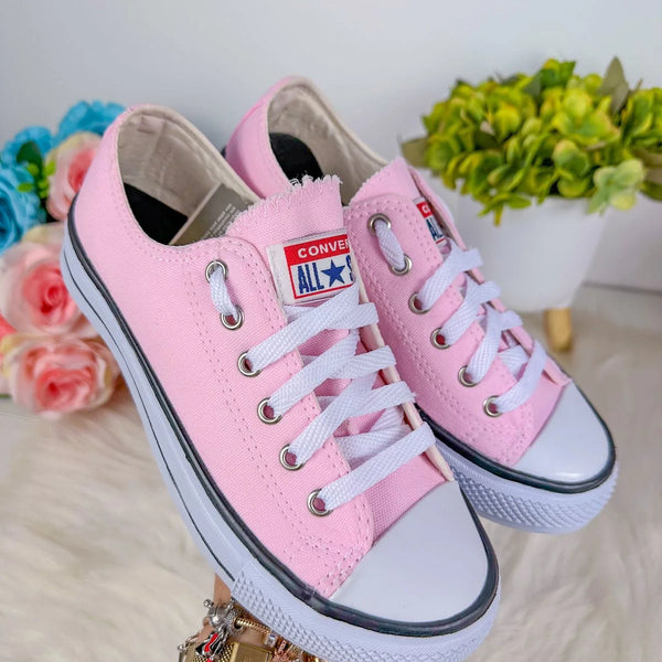 Tenis All Star Cano Baixo Rosa Bebe - Glamim