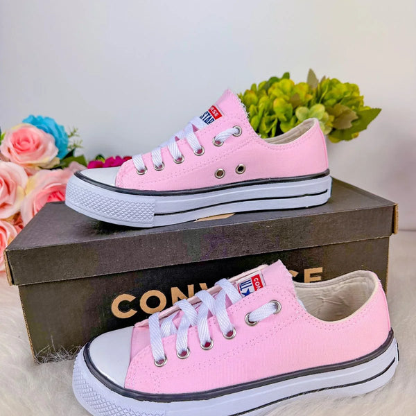 Tenis All Star Cano Baixo Rosa Bebe - Glamim