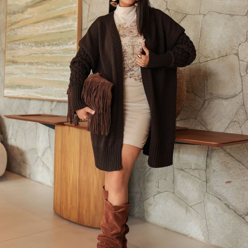 CARDIGÃ DE TRICOT FEMININO PERFECT WAY