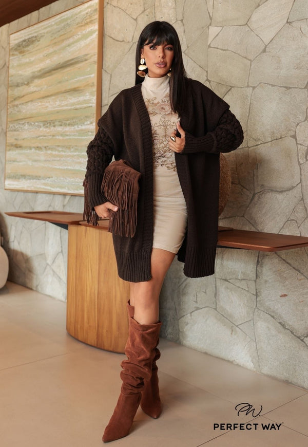 CARDIGÃ DE TRICOT FEMININO PERFECT WAY