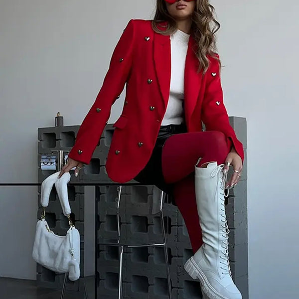 BLAZER COM APLICAÇÕES DE CORAÇÃO
