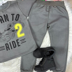 Conjunto Inverno Taita Kids Menino Carro Cinza