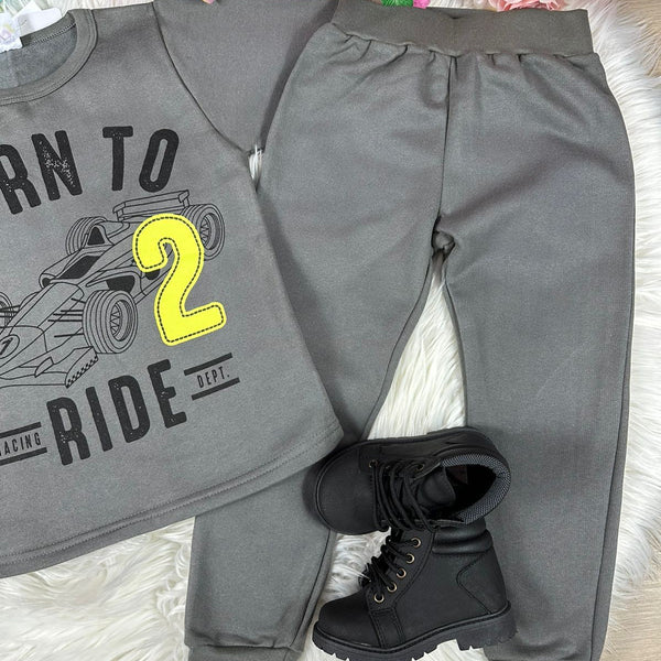 Conjunto Inverno Taita Kids Menino Carro Cinza