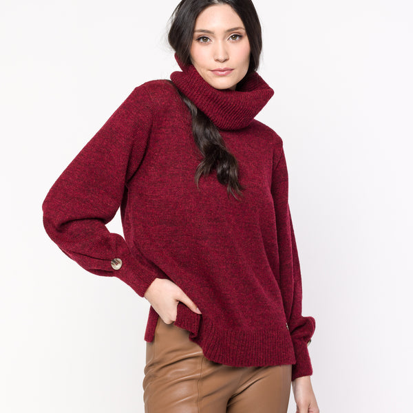 Blusa Livia Prega no punho com botão - TRICOT