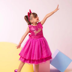 Vestido Princesa Belli Tematico Barbie Girls Glamim