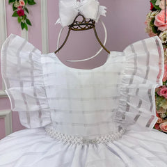 Vestido Branco Luxo - Glamim