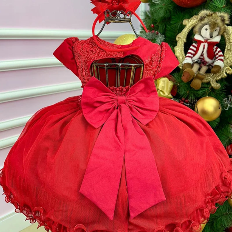 Vestido Glamim Vermelho infantil