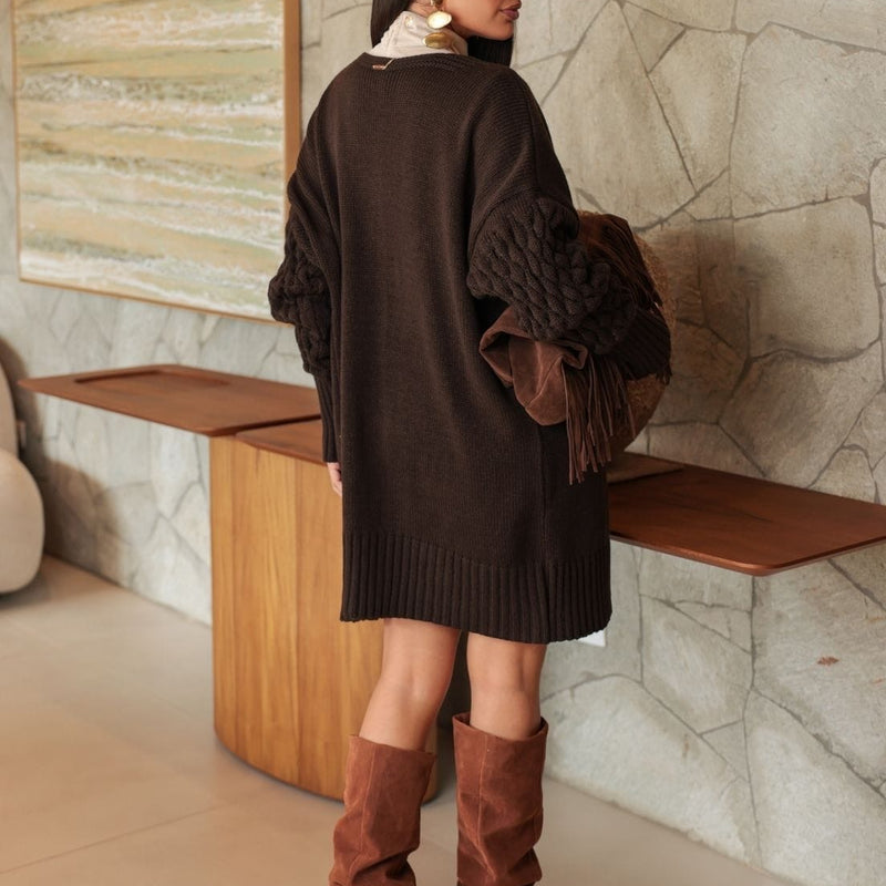 CARDIGÃ DE TRICOT FEMININO PERFECT WAY