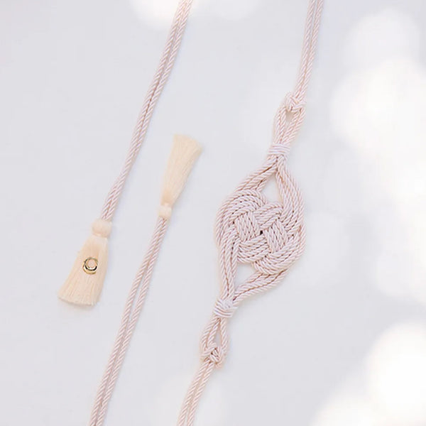 CINTO MACRAMÊ ACETINADO COM TASSEL