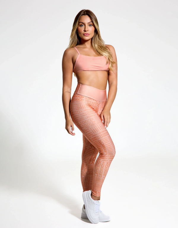 Calça Legging Cintura Alta Glow Pêssego