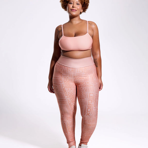 Calça Legging Cintura Alta Glow Pêssego