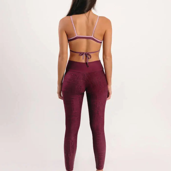 Calça Legging Cintura Alta Glow Bordô