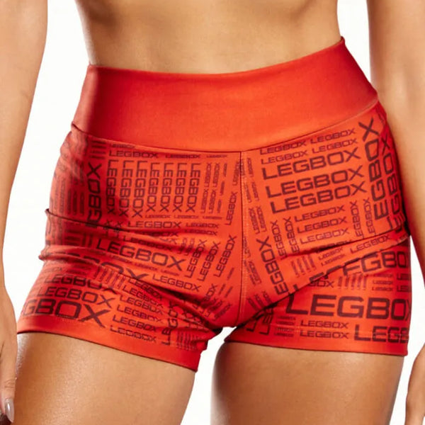 Short Fitness Feminino Glow Laranja