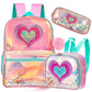 Meetbelify Mochila para Estudantes do Jardim de Infância Elementar, Meninas Limpar Bookbag, Saco De Viagem Em Tamanho Inteiro com Lancheira
