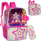 Meetbelify Mochila para Estudantes do Jardim de Infância Elementar, Meninas Limpar Bookbag, Saco De Viagem Em Tamanho Inteiro com Lancheira