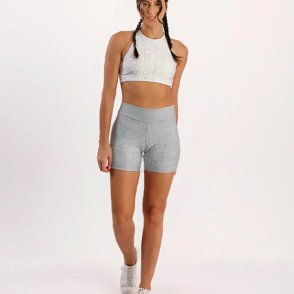 Short Fitness Feminino Glow Cinza